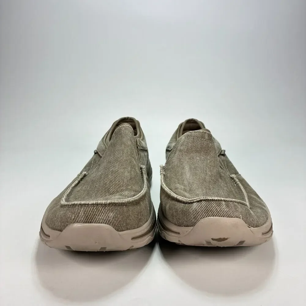 Skechers Relaxed Fit Creston Moseco Taupe Slip On Loafers 65355EWW Men's Size 13